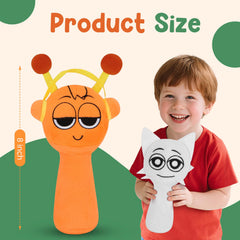 Skymetis Sprunky plush toy desktop display adds color to kid-friendly shelves.
