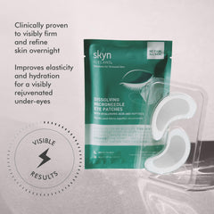 Skyn ICELAND patch with hyaluronic acid and peptides on skin