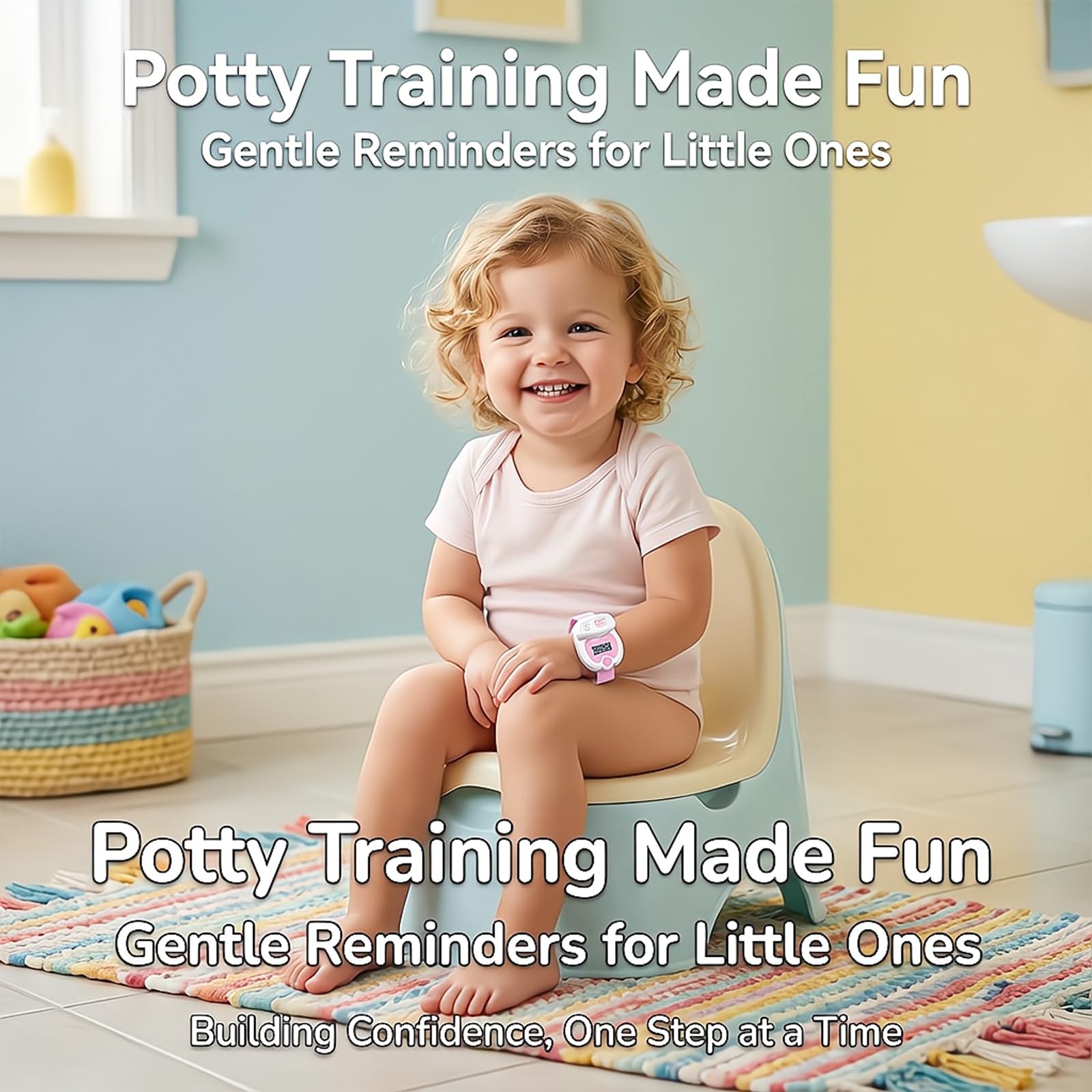 SKYROKU Potty Watch battery life up to 15 days under normal use.