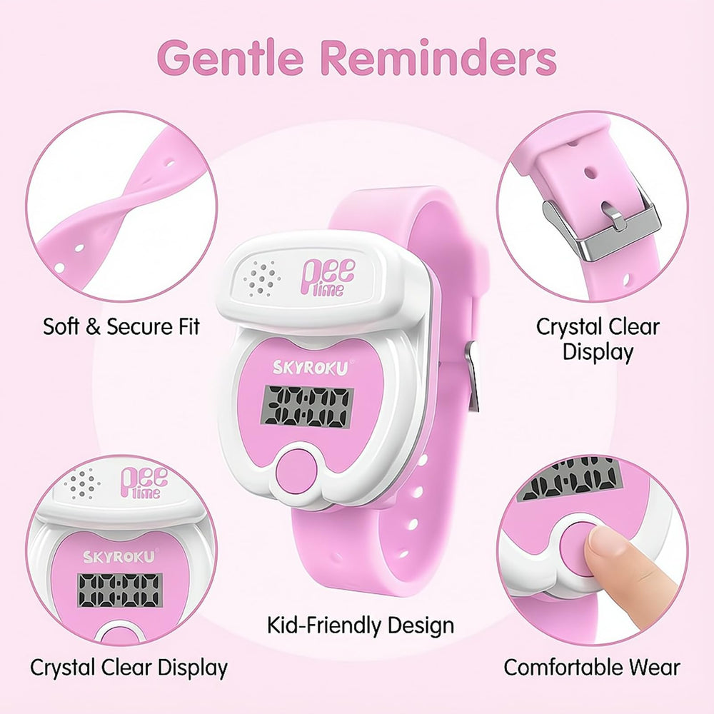 SKYROKU Potty Watch flashing reminders attract attention during potty time.