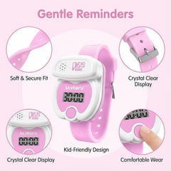 SKYROKU Potty Watch flashing reminders attract attention during potty time.