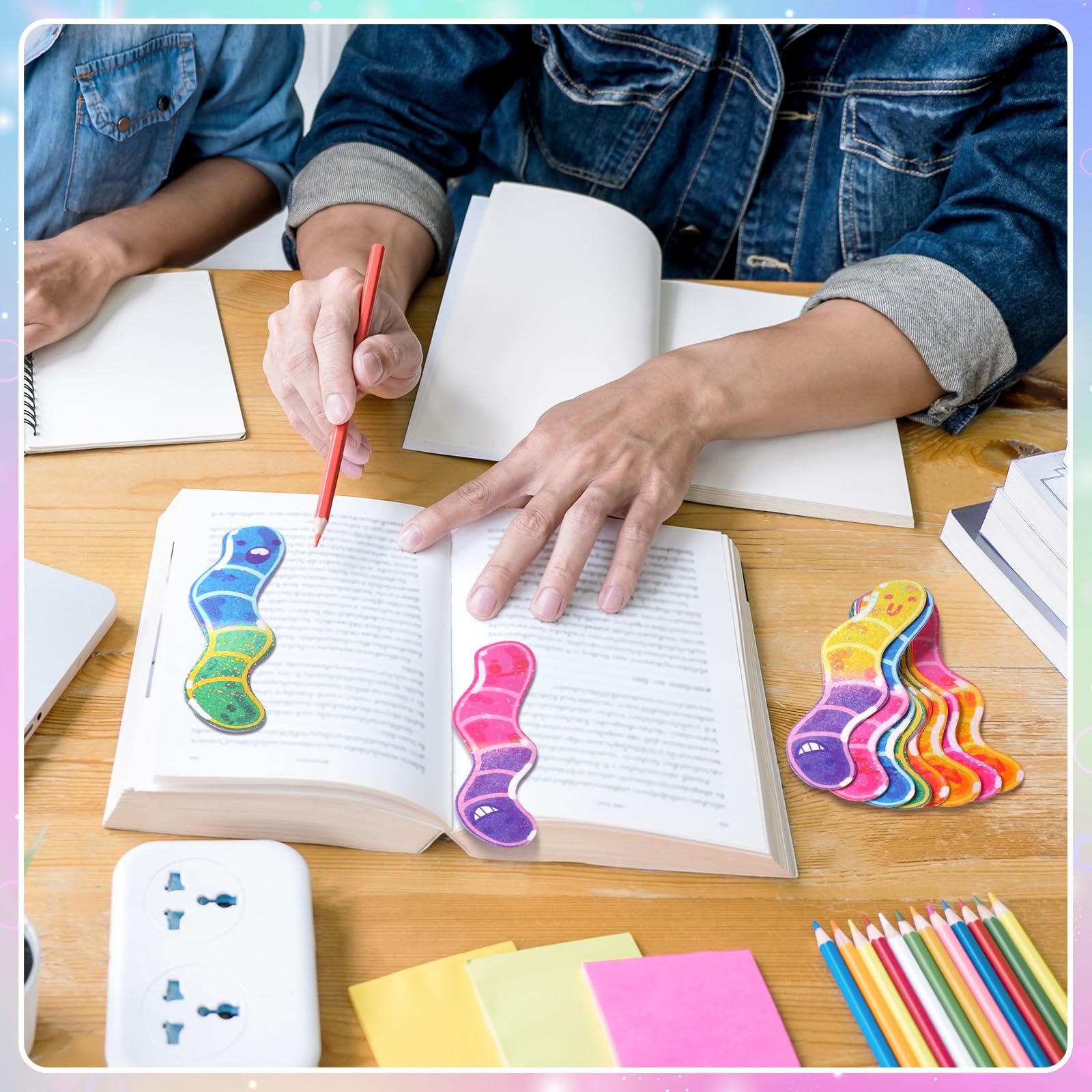 Skyygemm 10-color set bookmarks help quickly locate pages