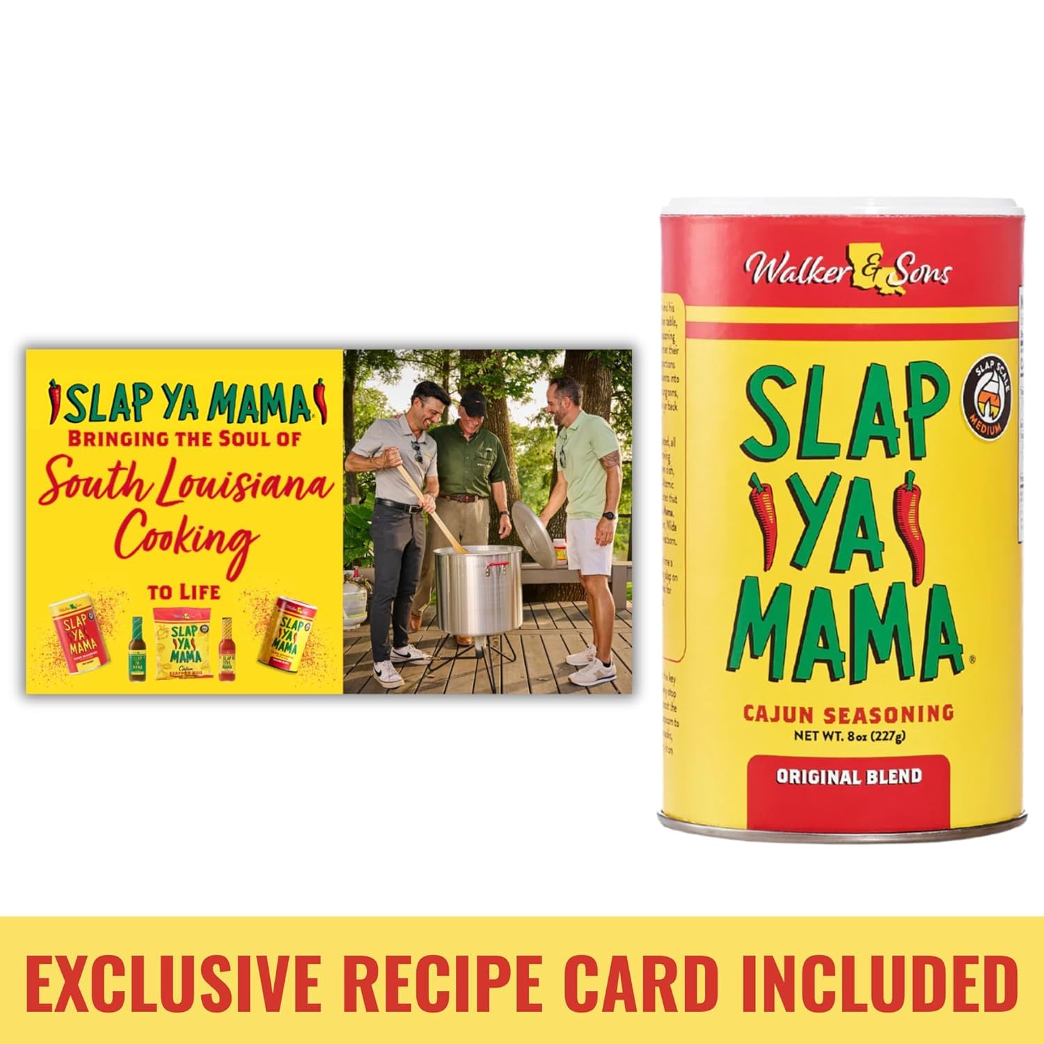 Slap Ya Mama Original Blend popcorn seasoning for movie night flavor.