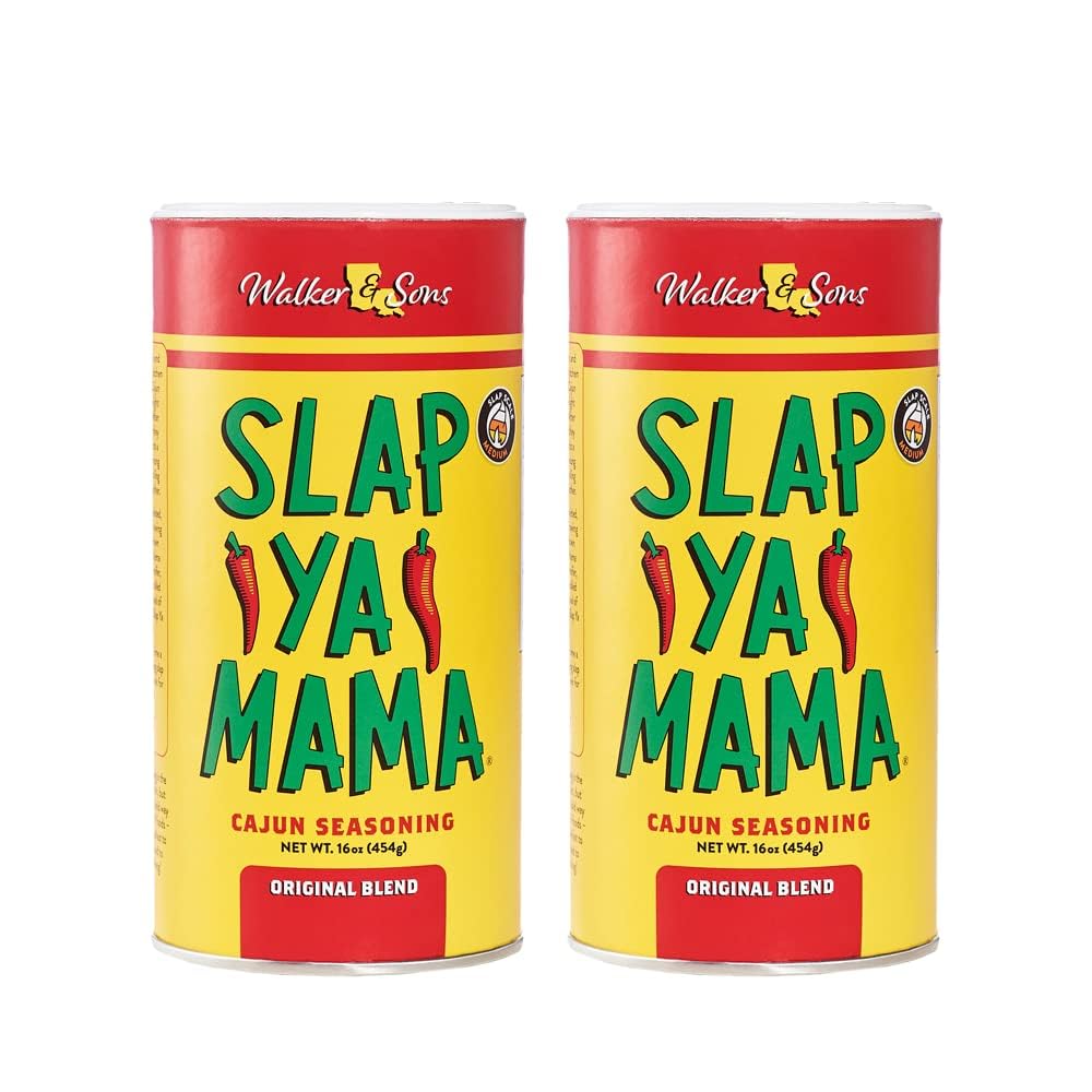 Slap Ya Mama Original Cajun seasoning in a 16 oz can boosts flavor.