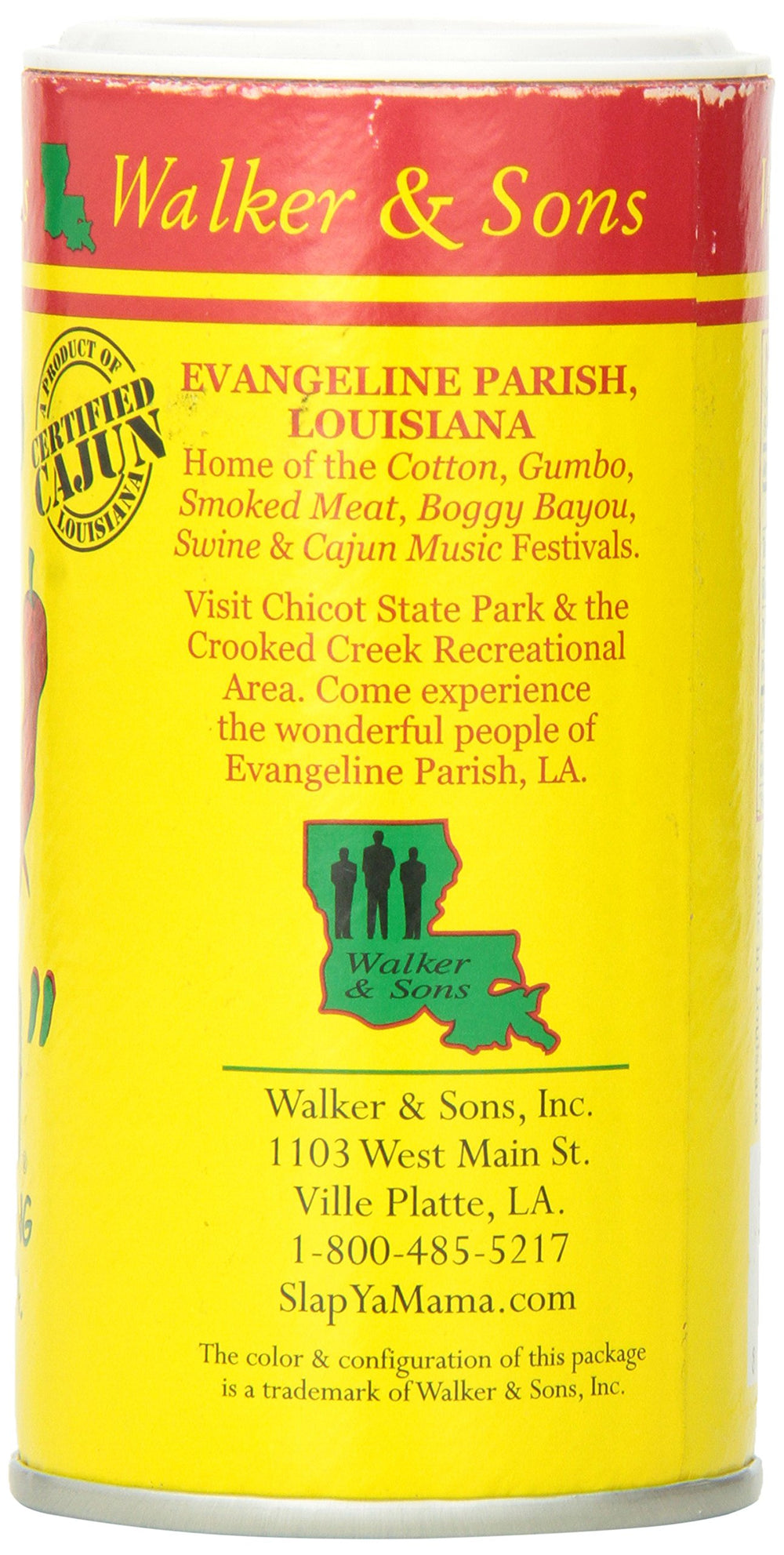 Slap Ya Mama packaging closeup communicates classic Cajun branding