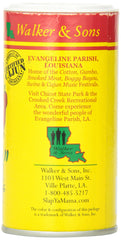 Slap Ya Mama packaging closeup communicates classic Cajun branding