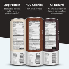Slate Core Variety Pack Dark Chocolate can highlights lactose-free protein for workouts.