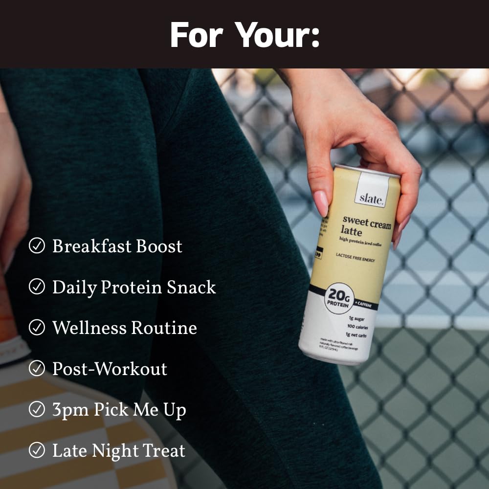 Slate Milk No sugar added iced coffee, clean energy without sugar