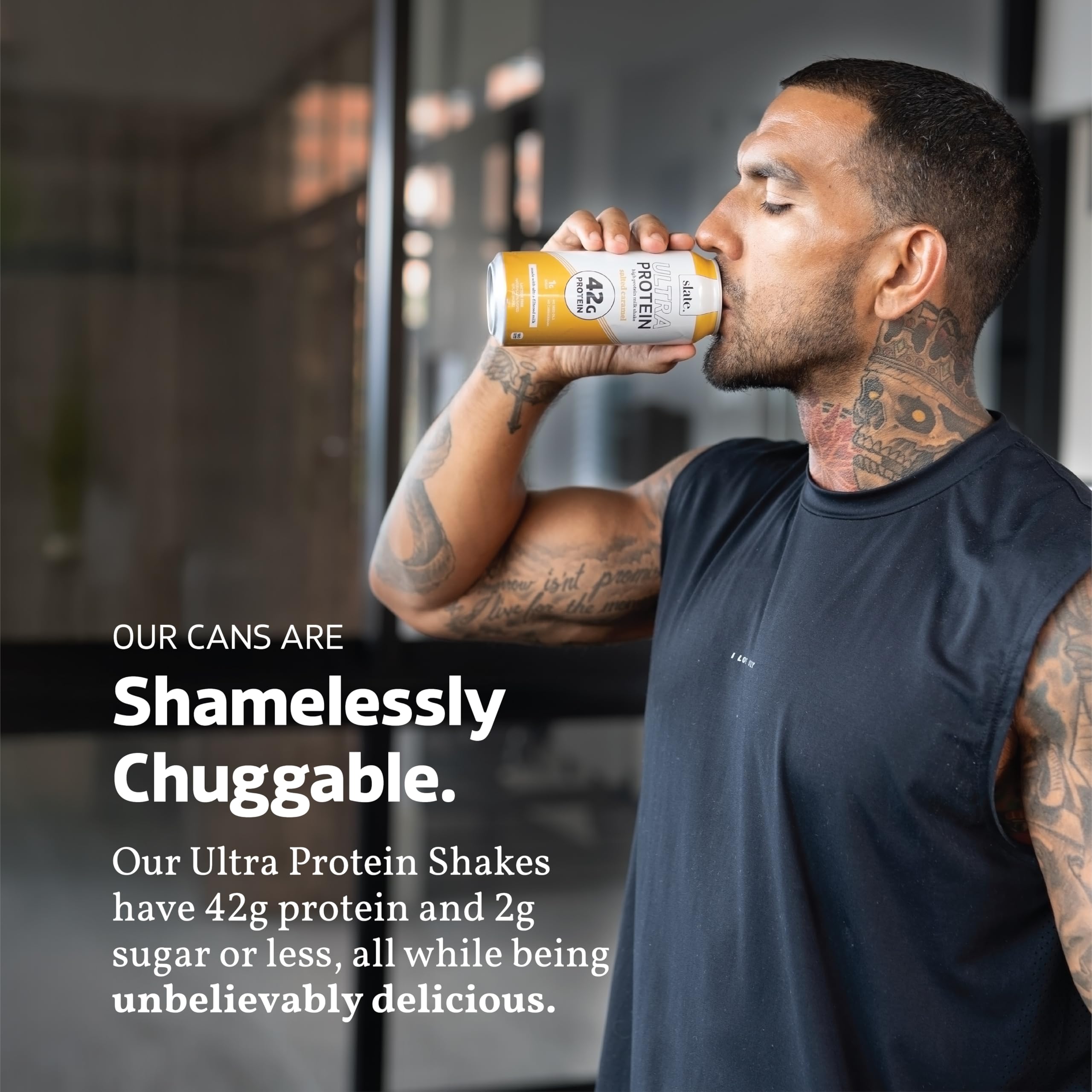 Slate Milk Ultra Protein Shake bundle display highlights variety for busy days