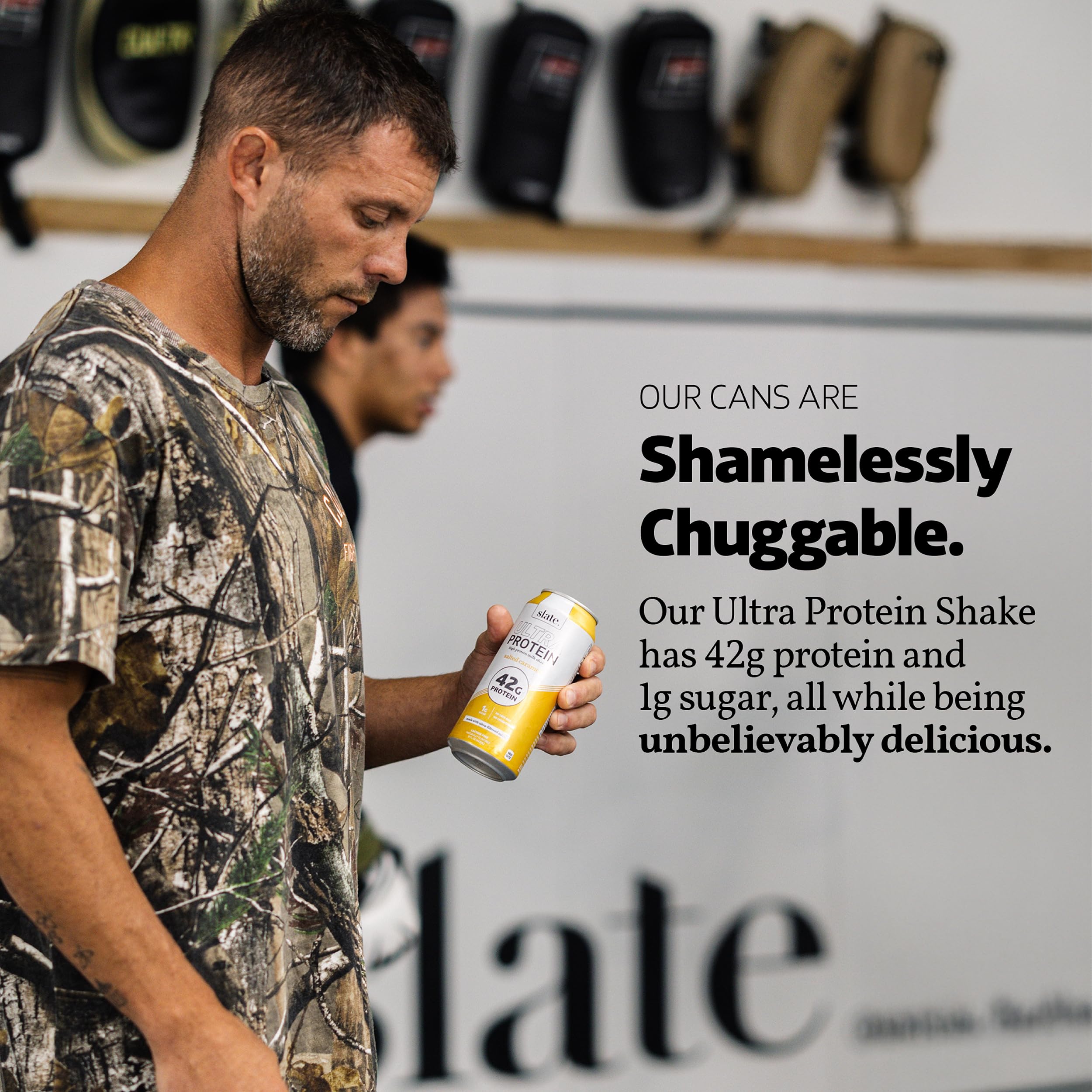 Slate Milk shake beside oats offers convenient breakfast boost