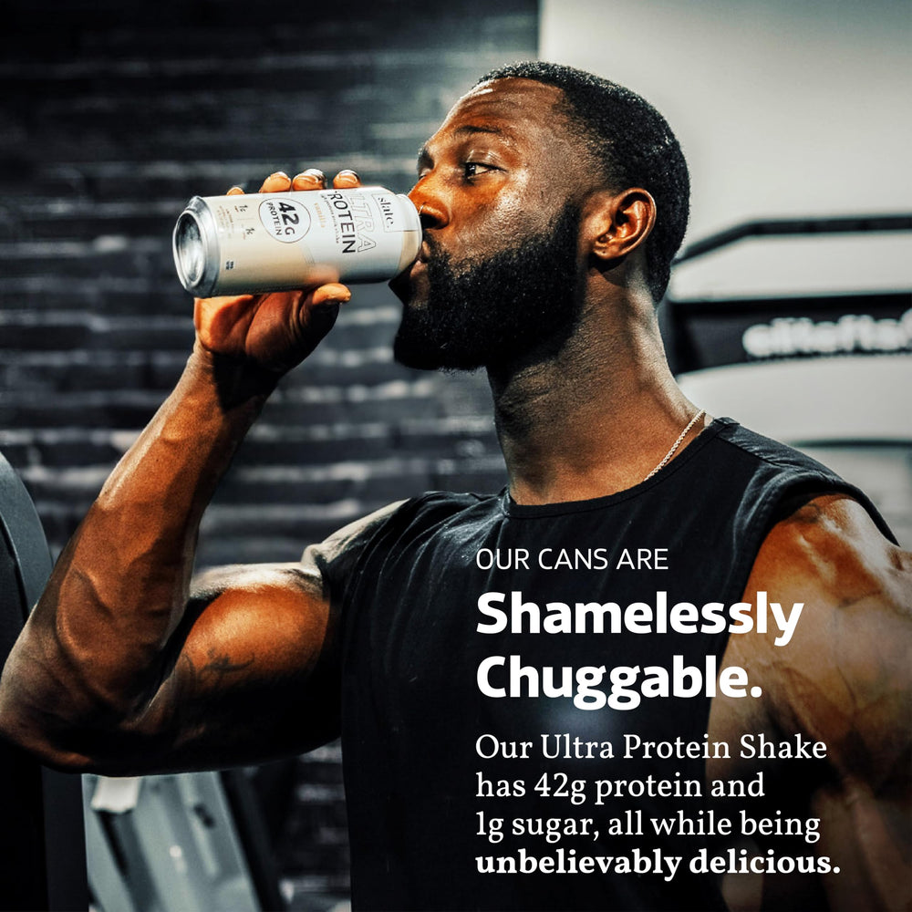 Slate Milk Ultra Protein Shake Vanilla creamy texture ready to blend into smoothies