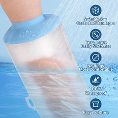 Sleek Ideas waterproof seal closeup demonstrates durable waterproofing for arm casts