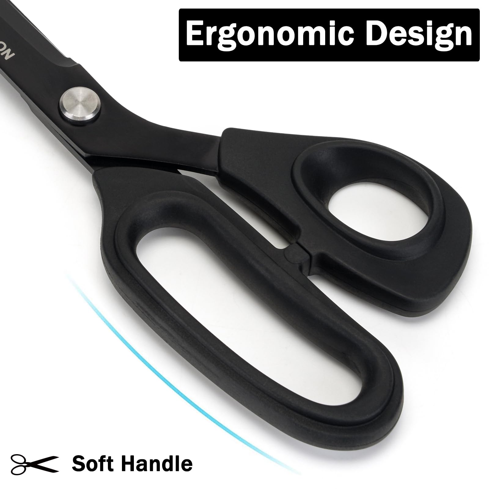 SLEMOON 10-inch scissors rust-resistant blades in action