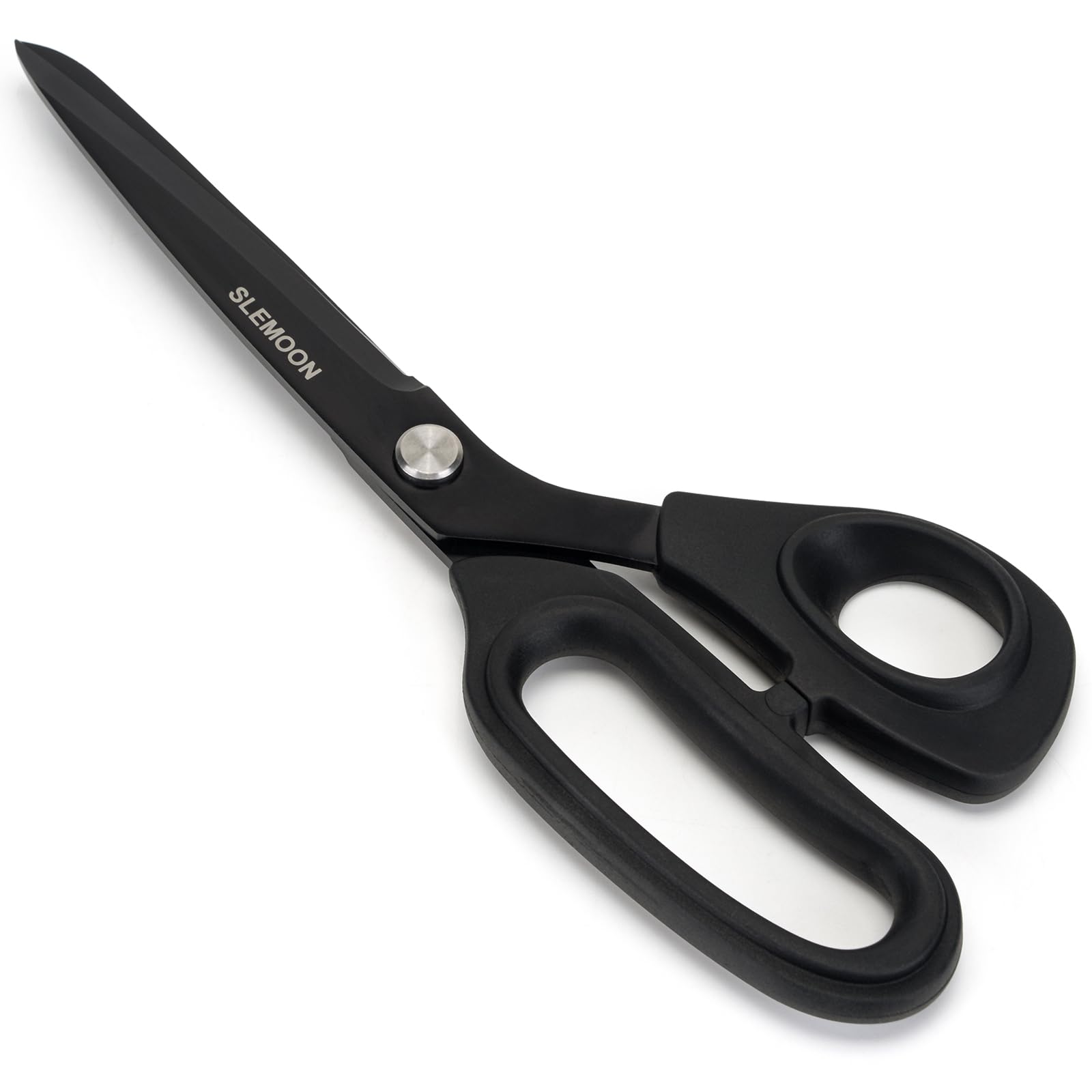 SLEMOON 10-inch scissors close-up showing ultra sharp blades for precise cuts and durability