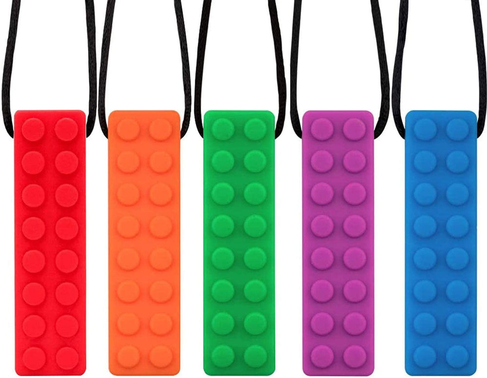 SLGOL sensory chew necklaces with colorful beads for sensory exploration.