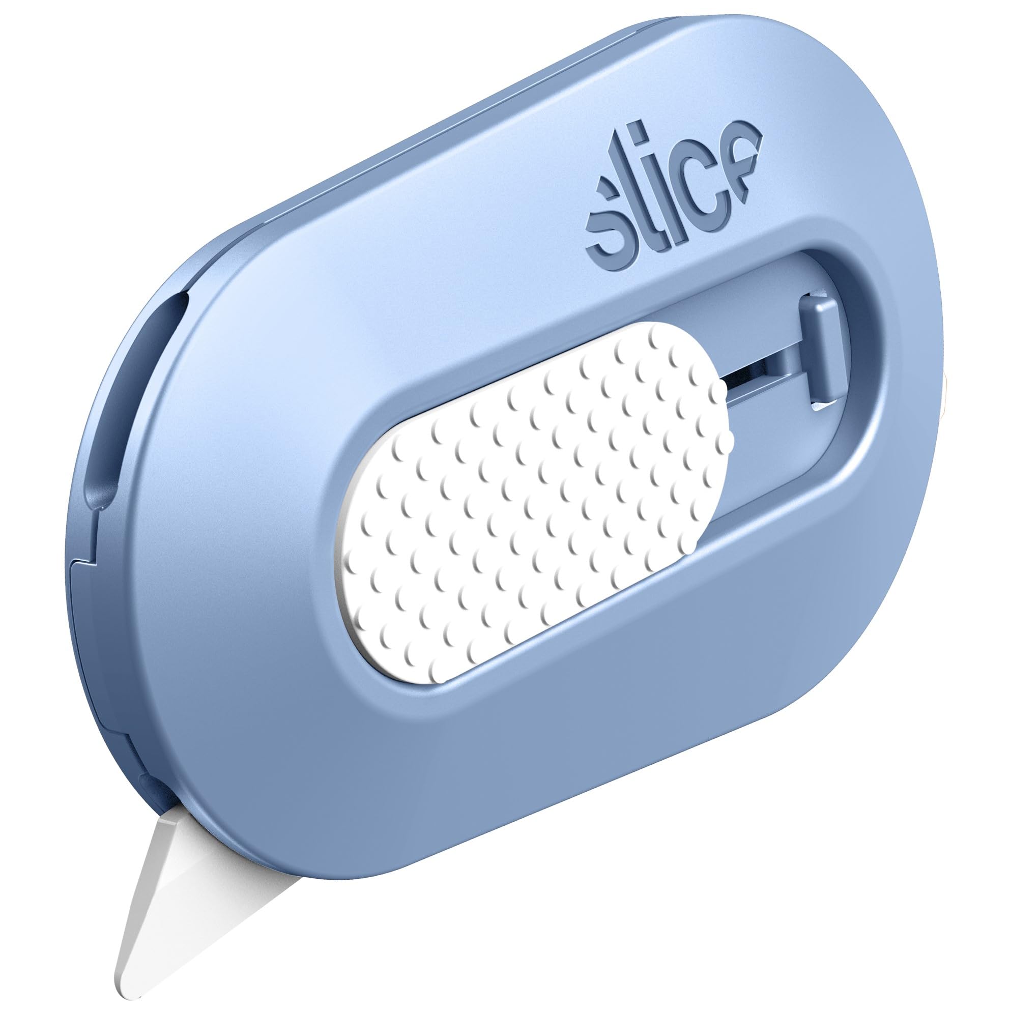 Slice Mini Box Cutter with ceramic blade and safety edge for safe packaging.