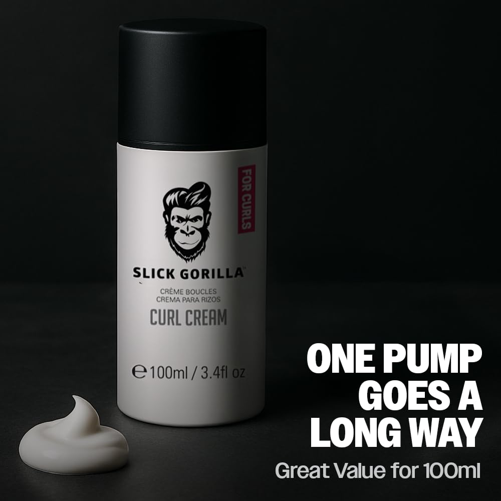 Slick Gorilla Curl Cream daily-use routine for a clean, natural look.