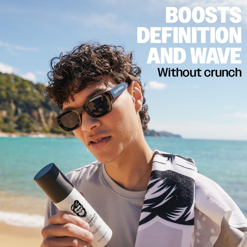 Volume lift shown by Slick Gorilla Sea Salt Spray without stiffness