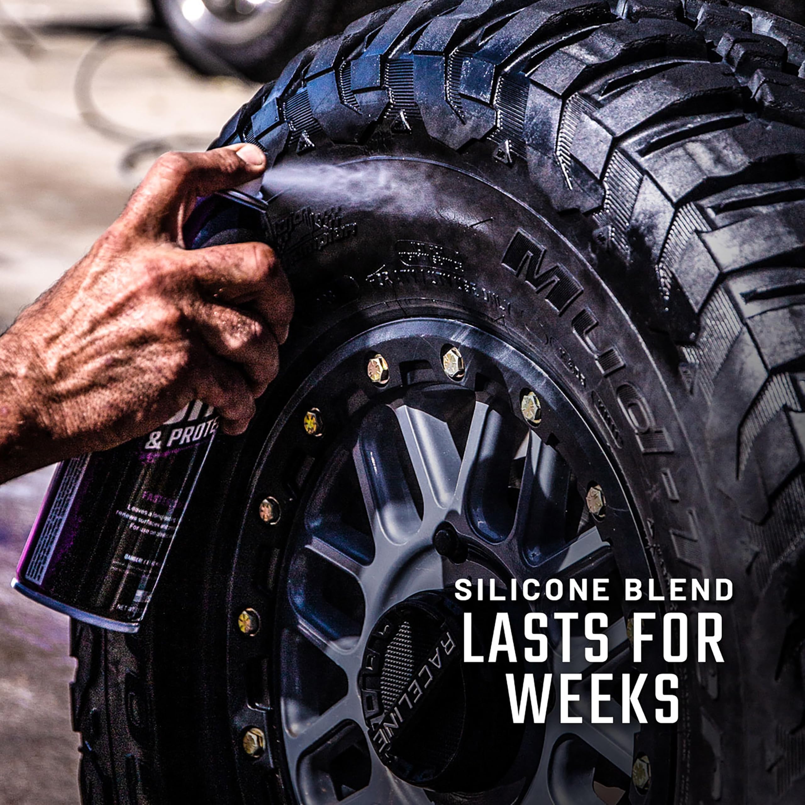 Deep-wet look enhances surfaces with Slick Shine & Protectant while cleaning up afterward.