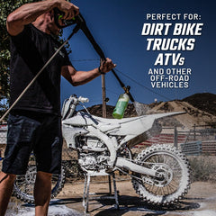 ATV surface cleaned with biodegradable, surface-safe formula for plastics