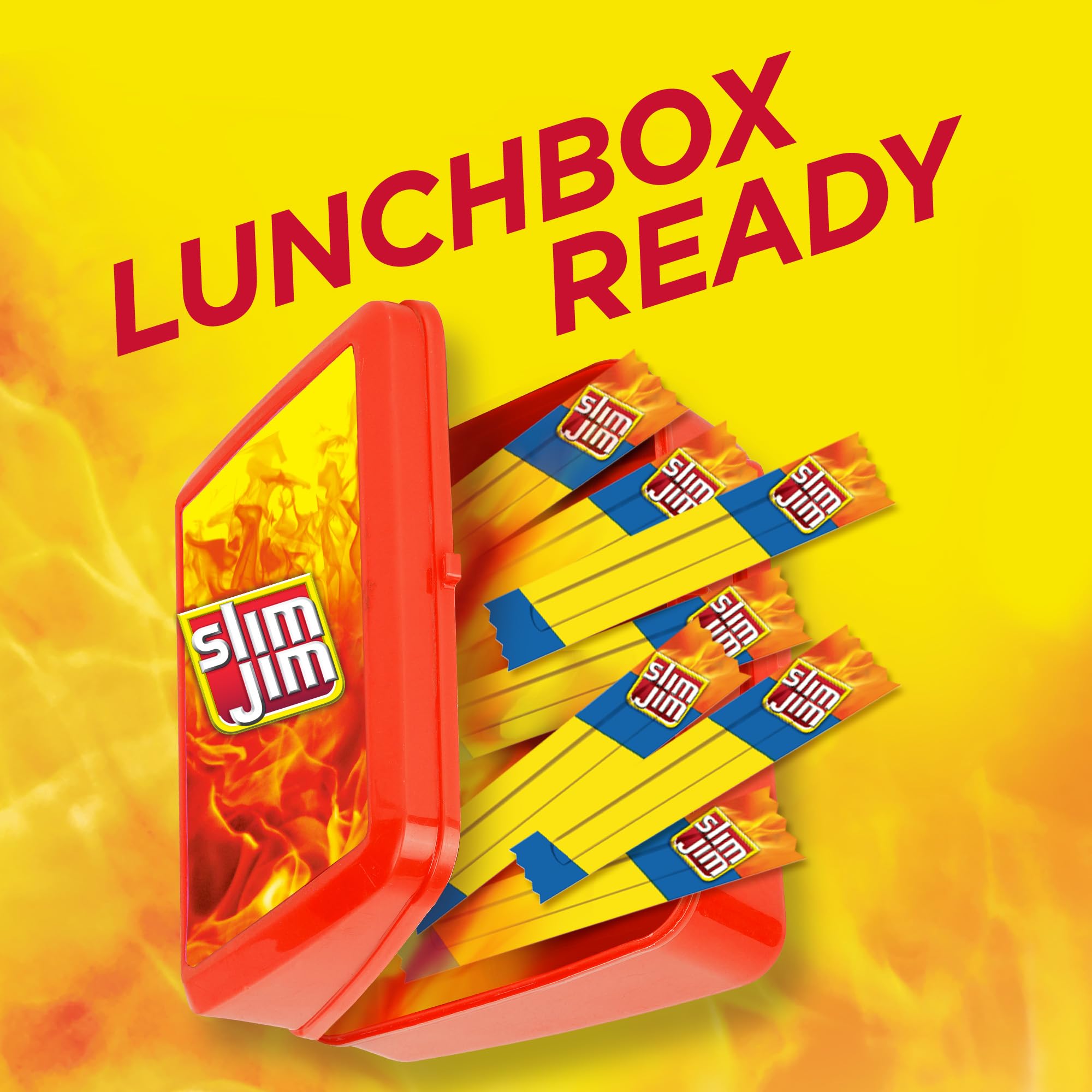 Slim Jim 100-count box front display for home or store