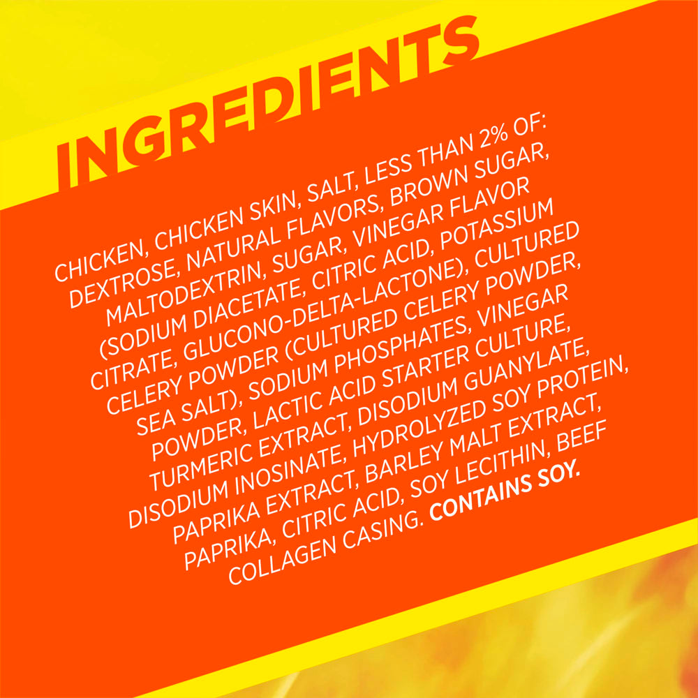 Slim Jim Giant Chicken Sticks display showing 6g protein per stick for active snacking
