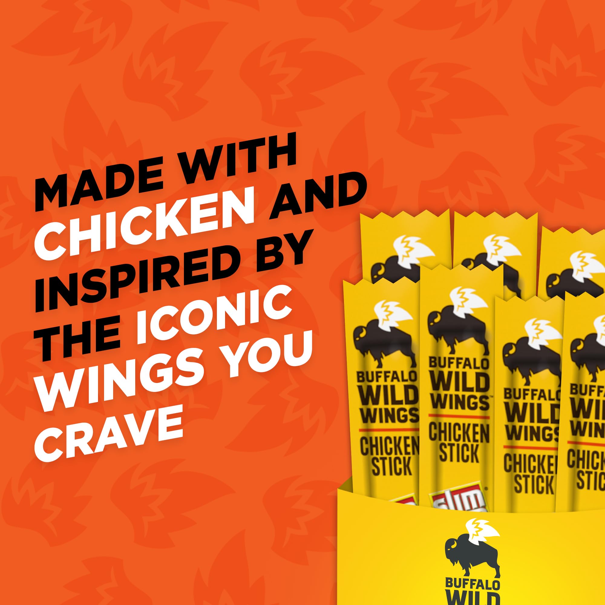 Slim Jim Giant Chicken Sticks feature no added nitrites or nitrates, celery powder noted