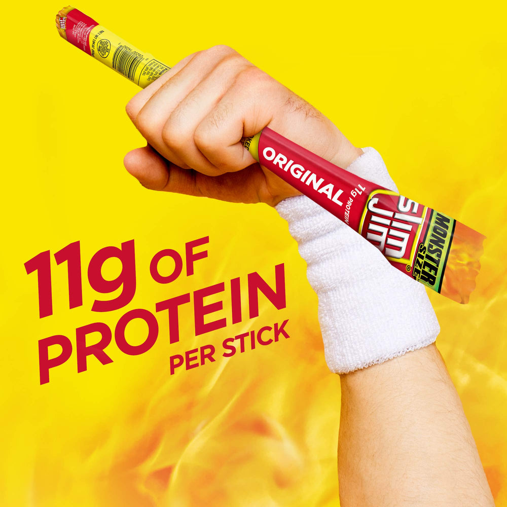 Slim Jim monster snack for outdoor adventures on the go.
