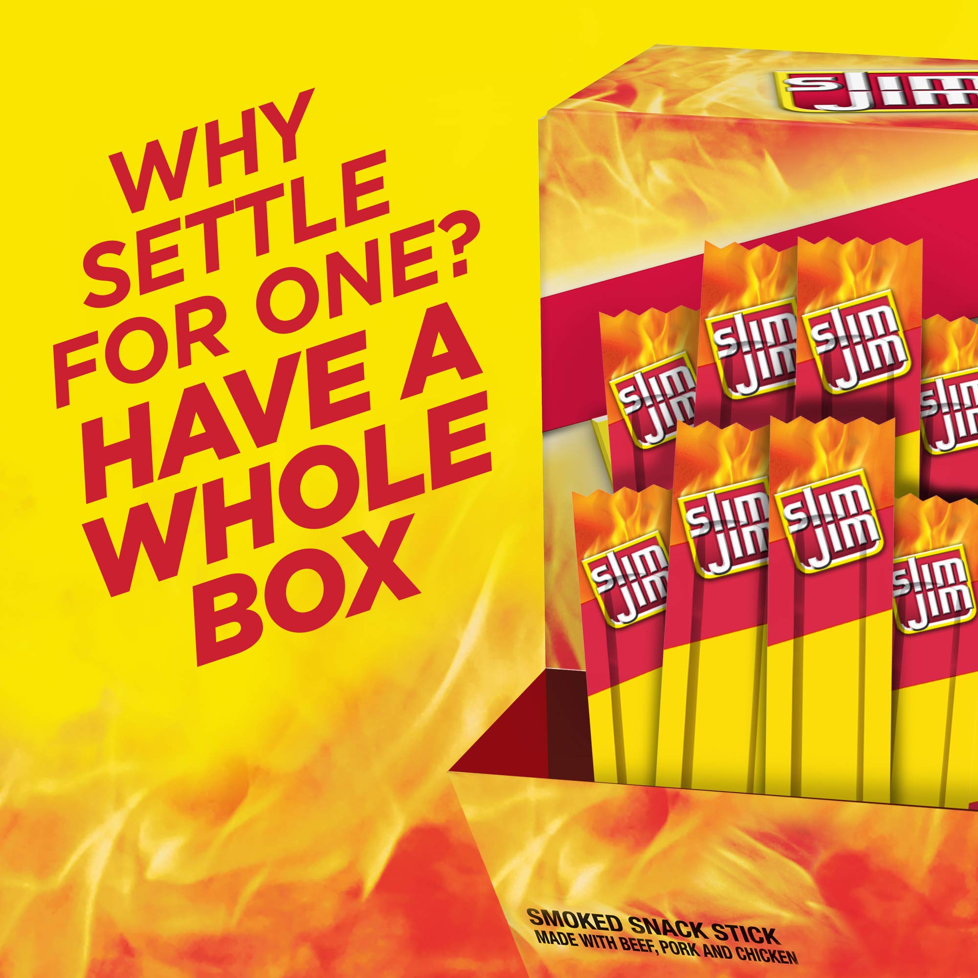 Snack-size Slim Jim sticks for quick bites during workouts or travel.