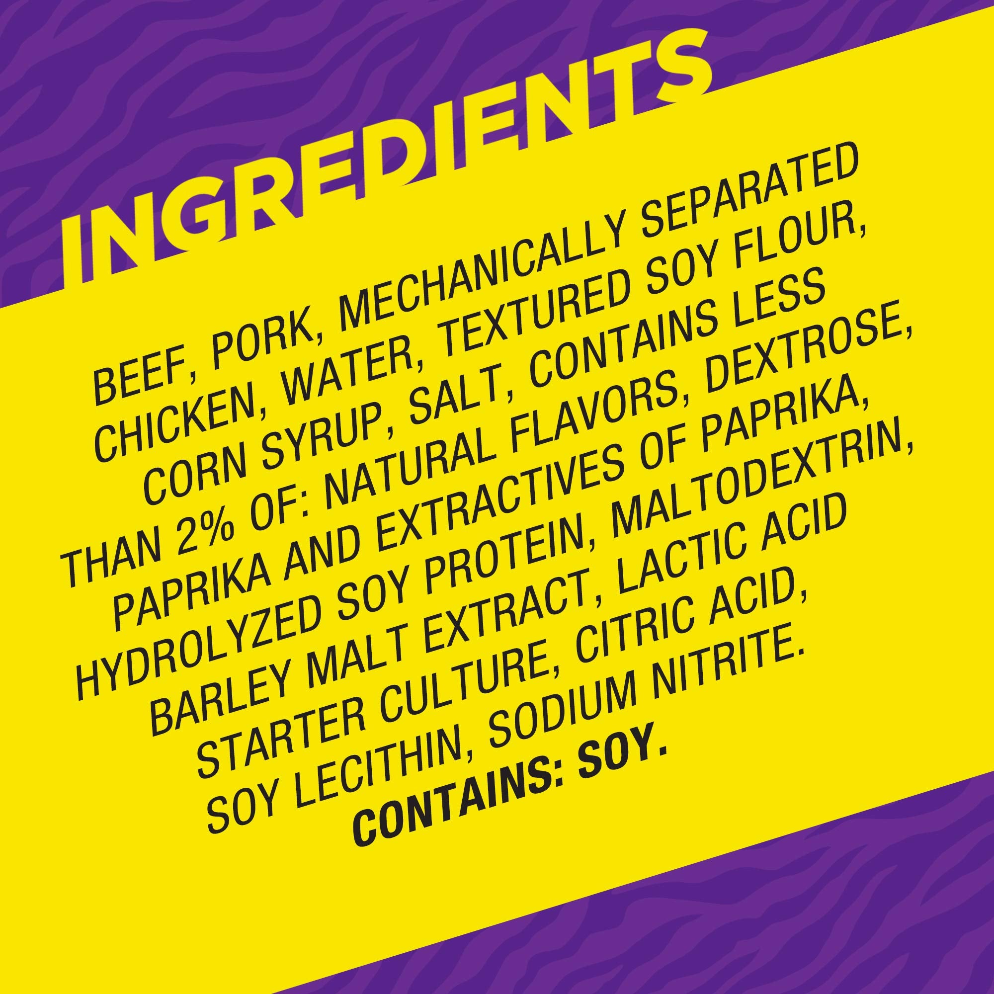 Slim Jim Savage 3-Oz Label—protein-packed snack on the go.