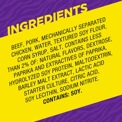 Slim Jim Savage 3-Oz Label—protein-packed snack on the go.