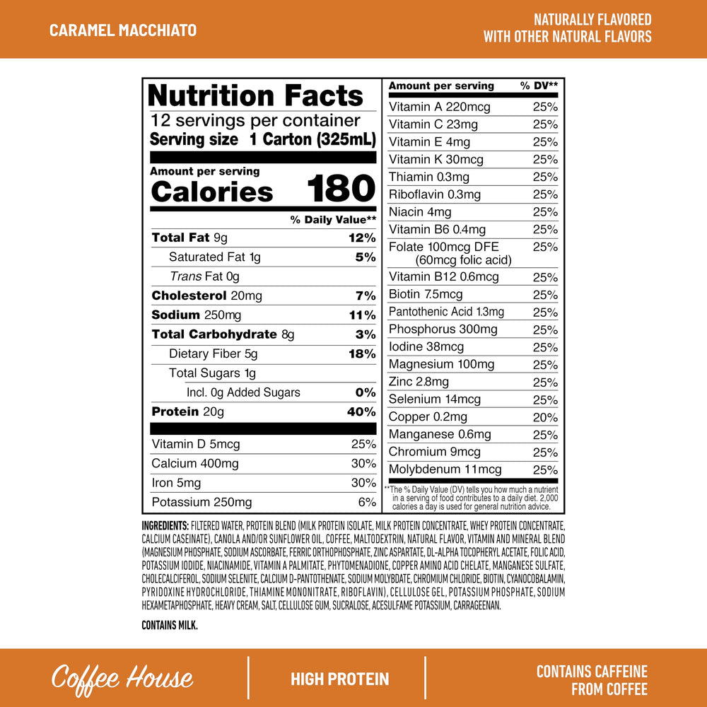 Glass of SlimFast shake highlighting a smooth, creamy texture.