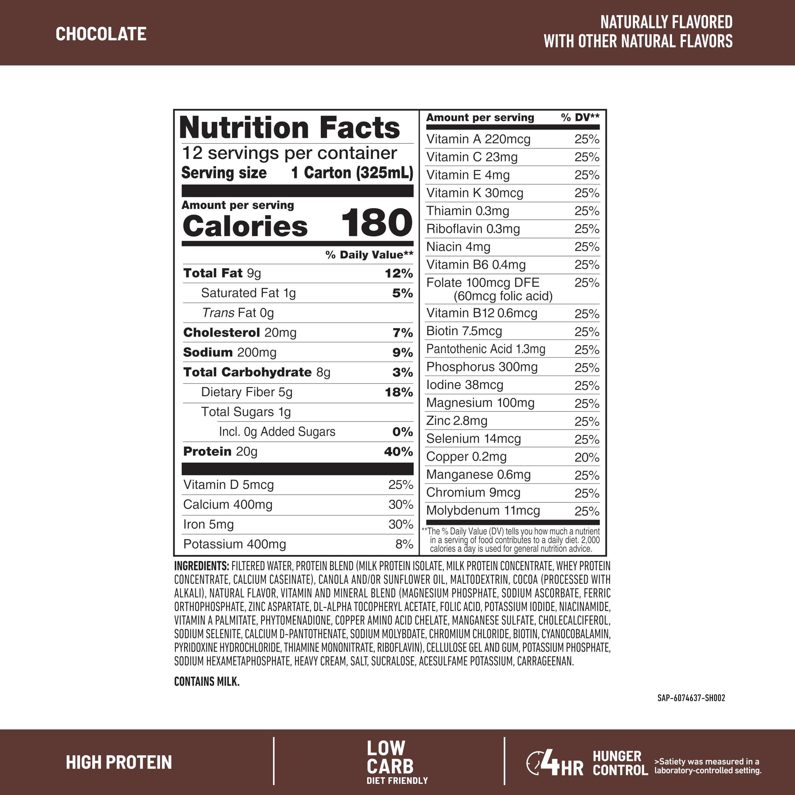 SlimFast Shake is gluten-free and low carb for mindful eating.