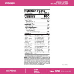 High-protein 20g per serving in a convenient bottle for meals