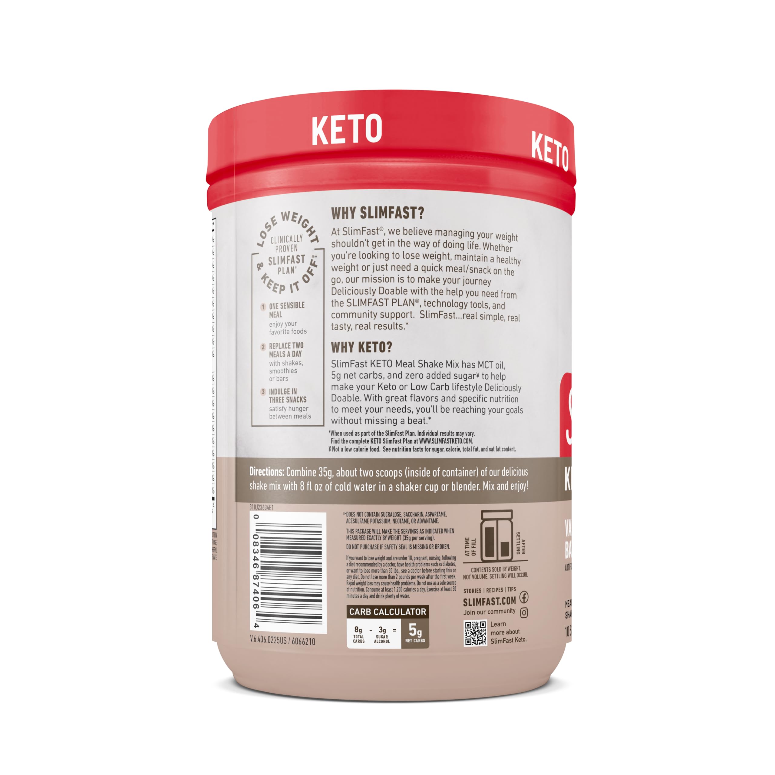 Serving idea: creamy SlimFast Keto Vanilla Cake Batter shake