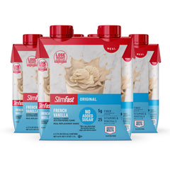 SlimFast Original French Vanilla bottle for a quick protein-packed breakfast
