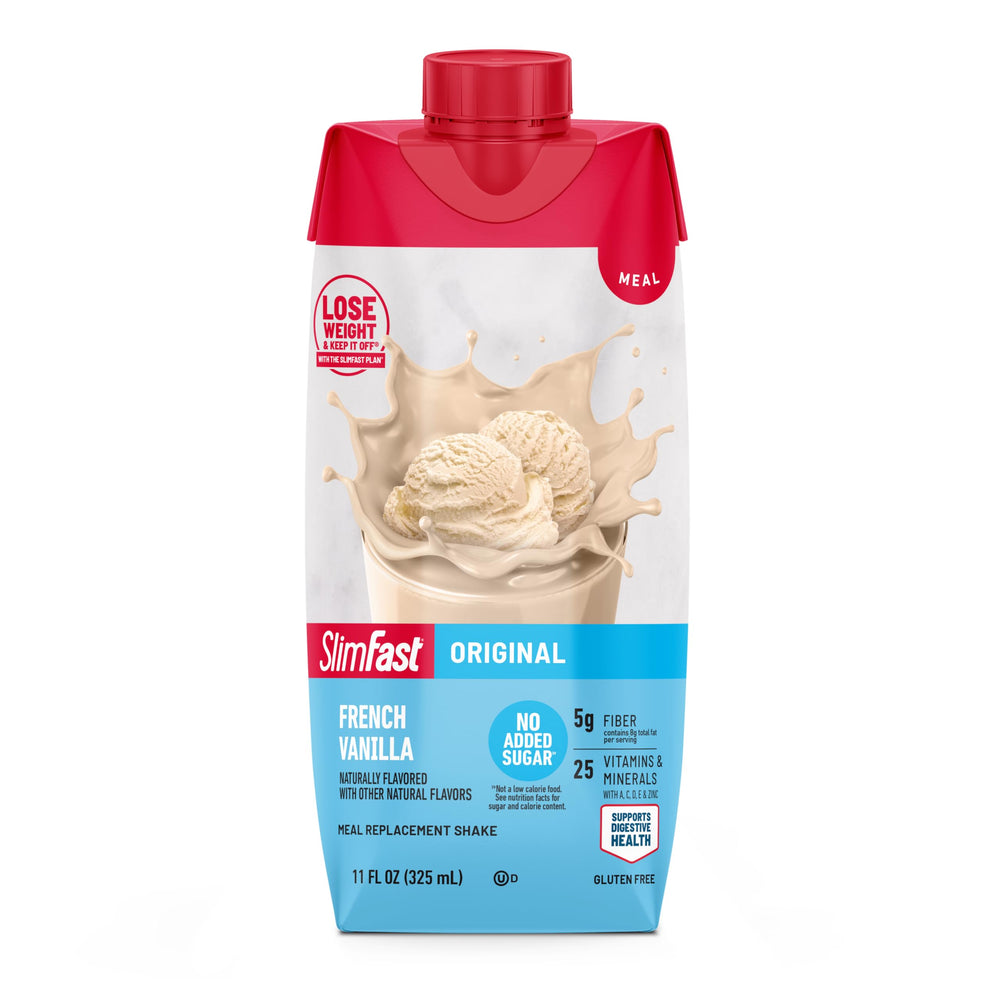 SlimFast Original No Added Sugar bottle supports sugar-conscious routines