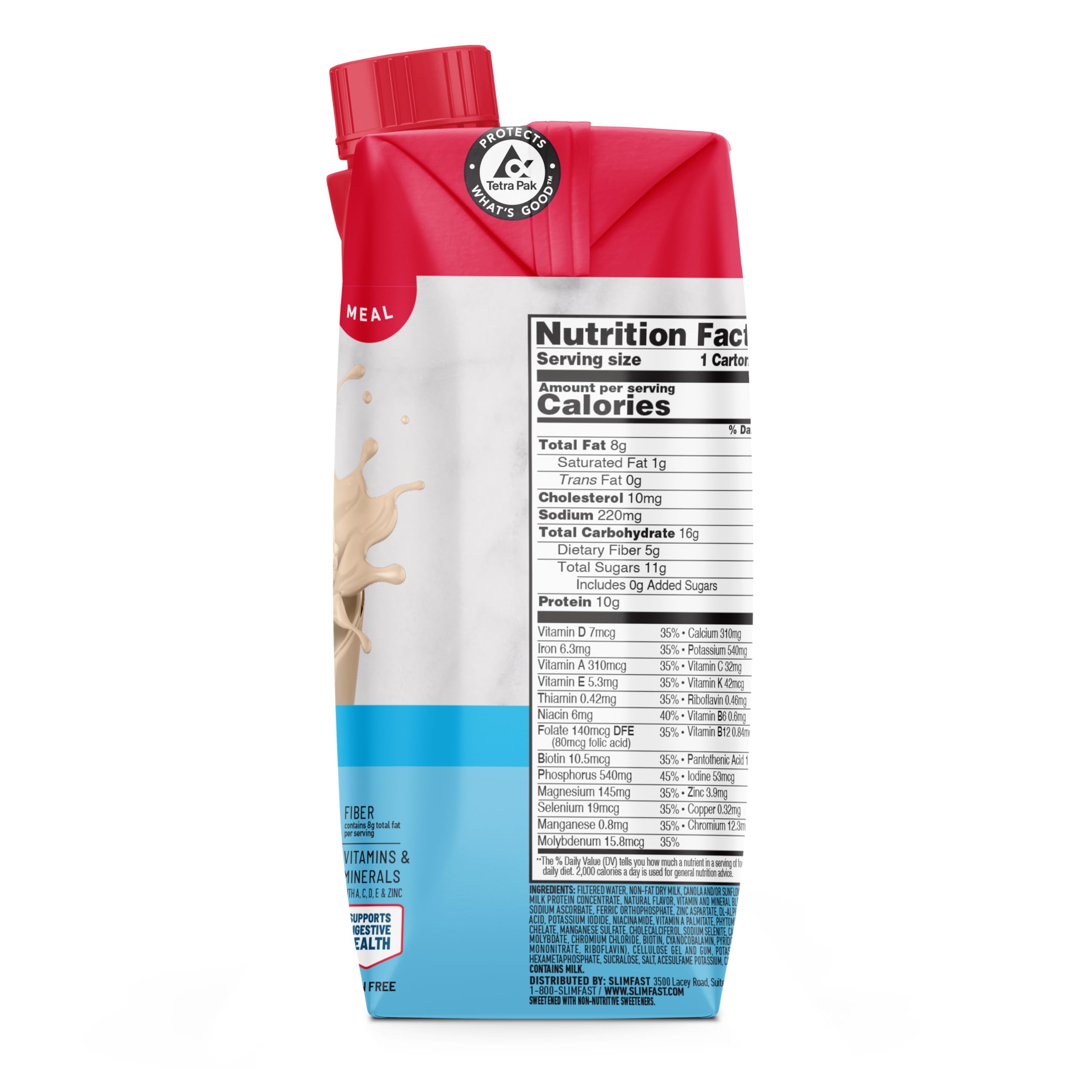 SlimFast Original Strawberries & Cream bottle ready for a balanced on-the-go meal