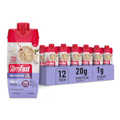 SlimFast Vanilla protein shake bottle ideal for on-the-go meals