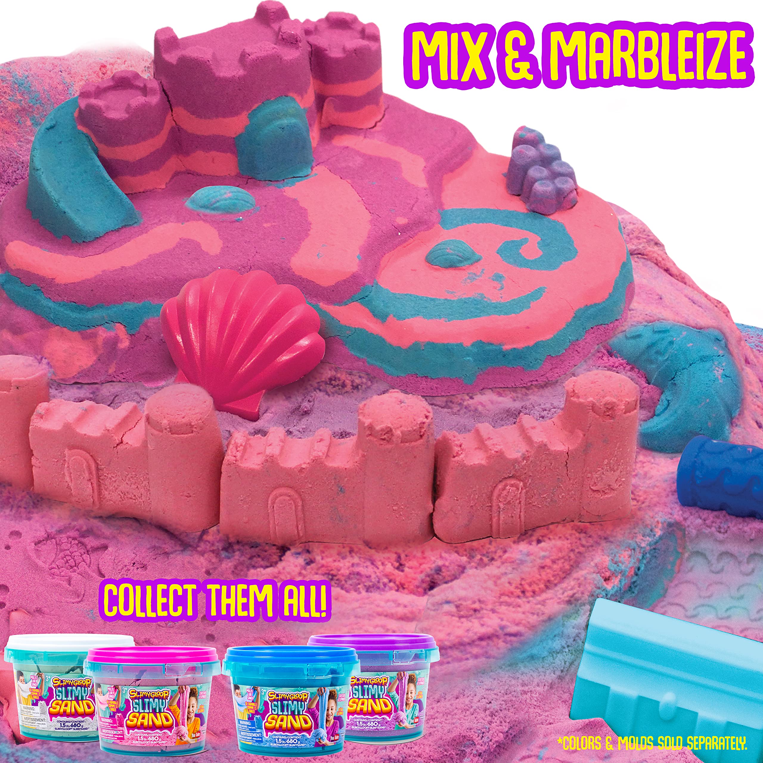 SLIMYSAND stretch-and-mold action enables creative sculpting and fine motor use.