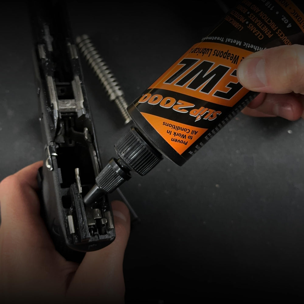 Slip2000 EWL dissolves carbon and residues for easier cleaning after shooting