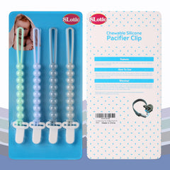 Slotic 100% food-grade silicone beads in blue support safe chewing and teething relief.