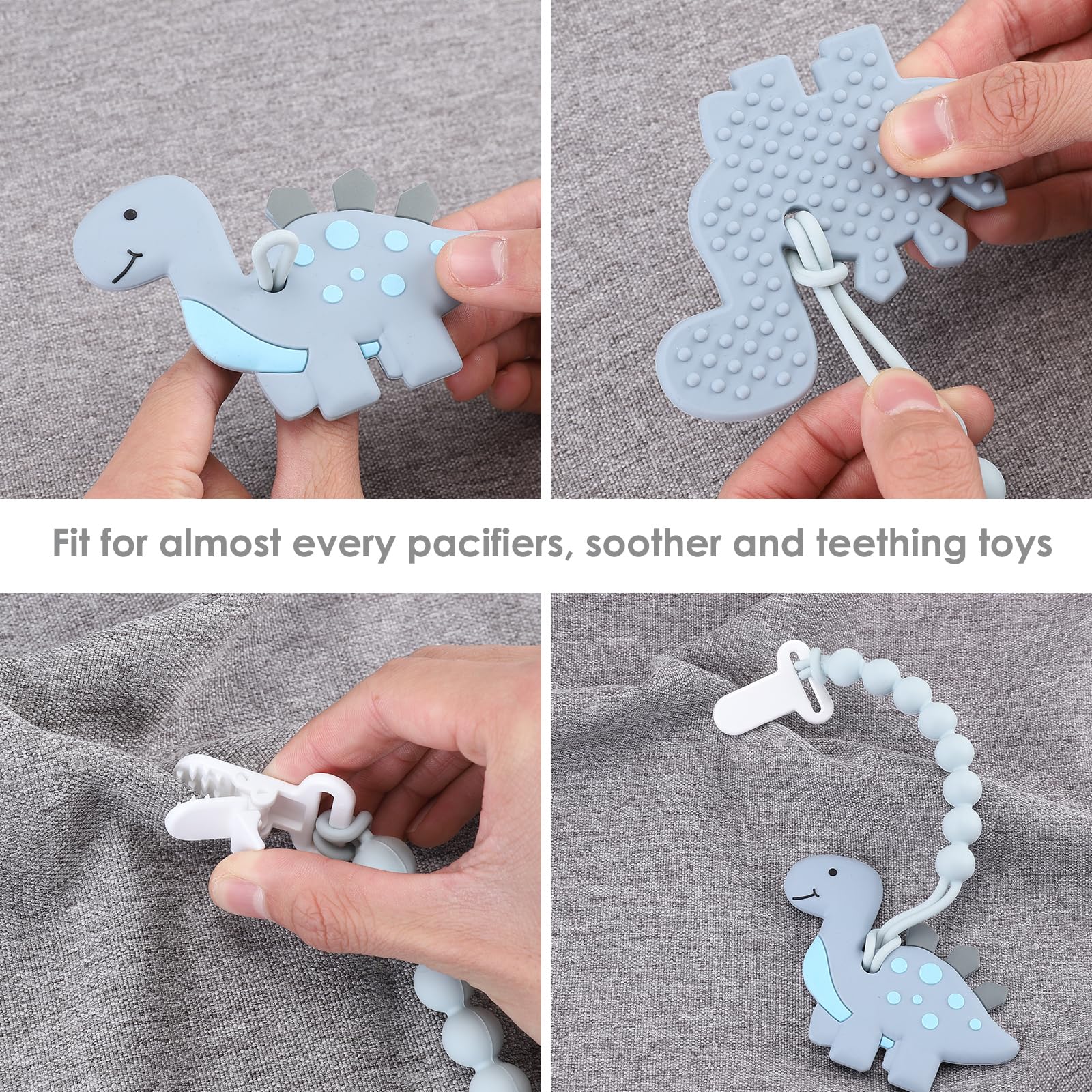 Slotic compact on-the-go pacifier clip keeps pacifiers within reach during outings.