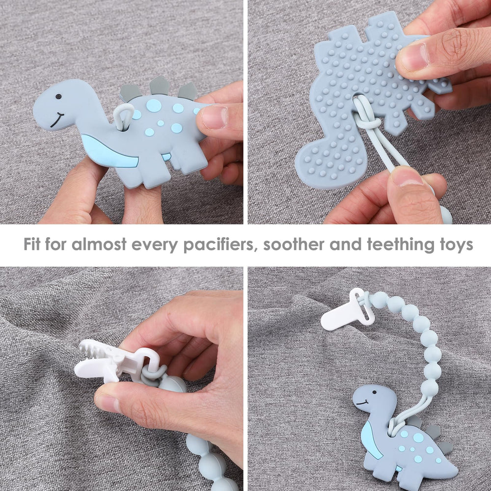 Slotic compact on-the-go pacifier clip keeps pacifiers within reach during outings.