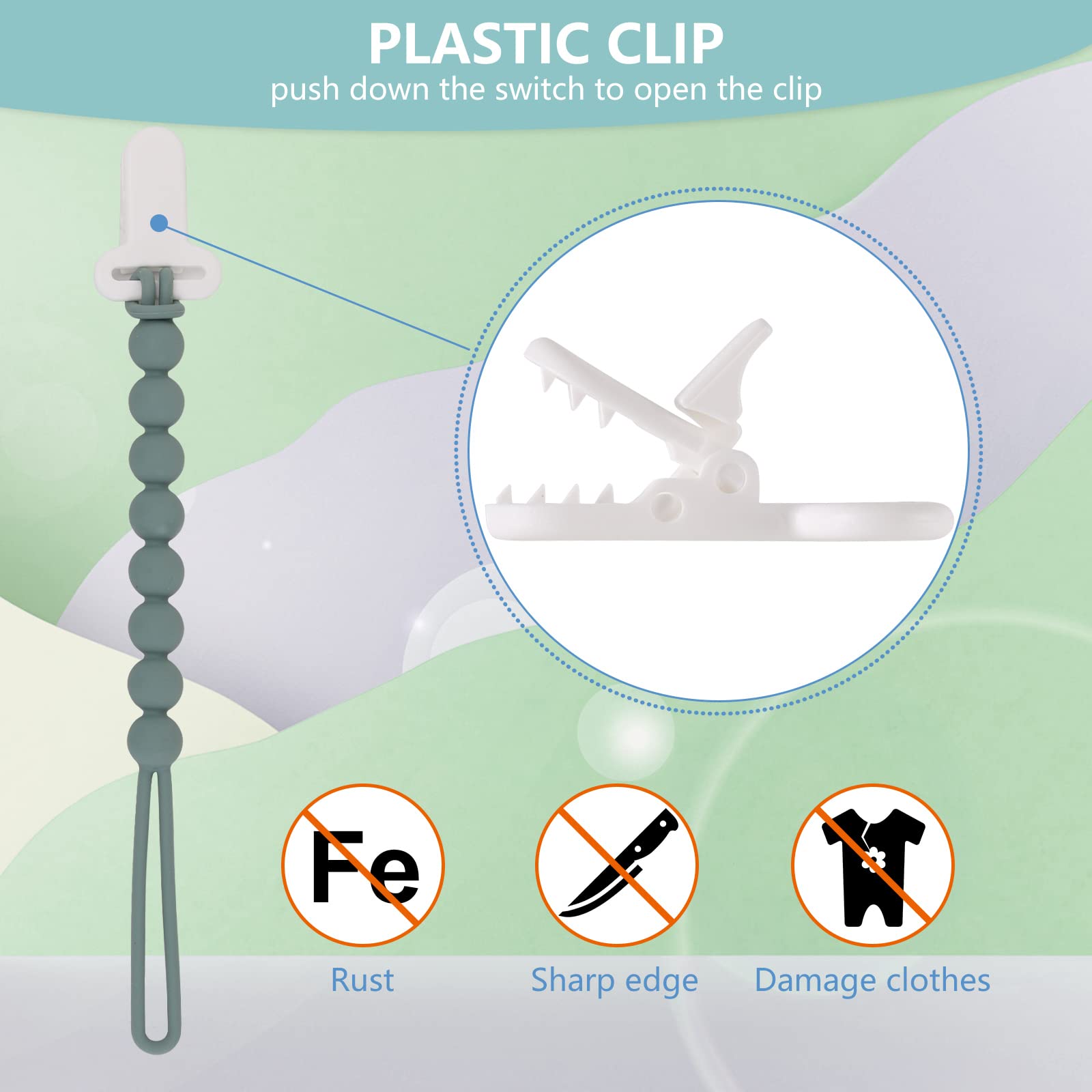 Slotic one-piece beads close-up demonstrates safe, choking-hazard reduction design for babies