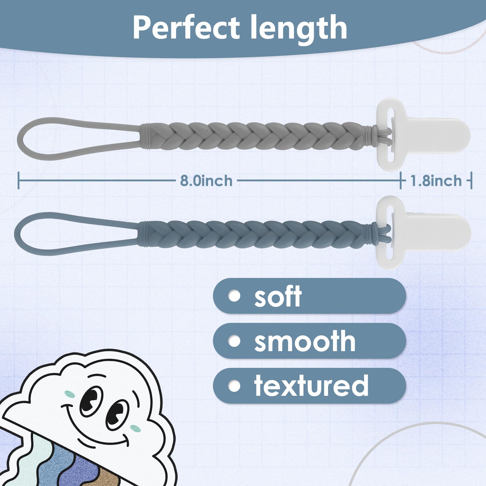 Slotic clip grey – durable plastic, rust-free and easy to wipe clean.