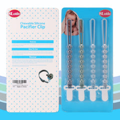 Slotic silicone beads provide tactile sensation and teething comfort during playtime