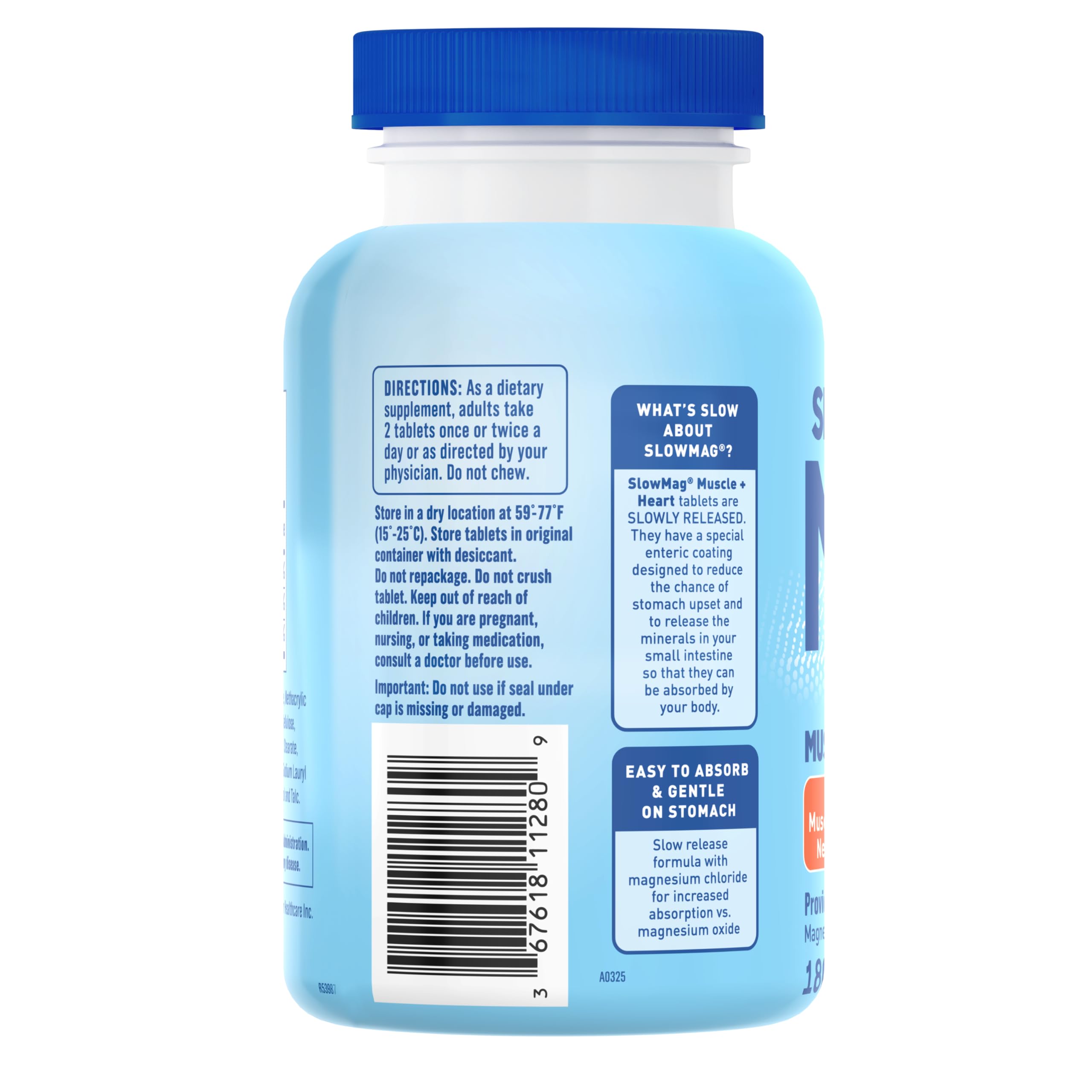 Slow-Mag bottle with glass of water during daily routine