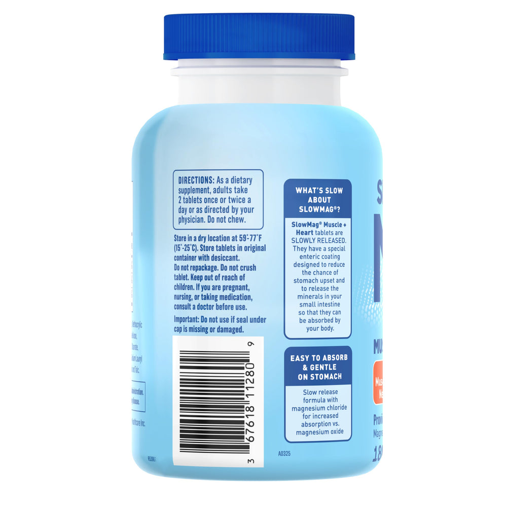 Slow-Mag bottle with glass of water during daily routine