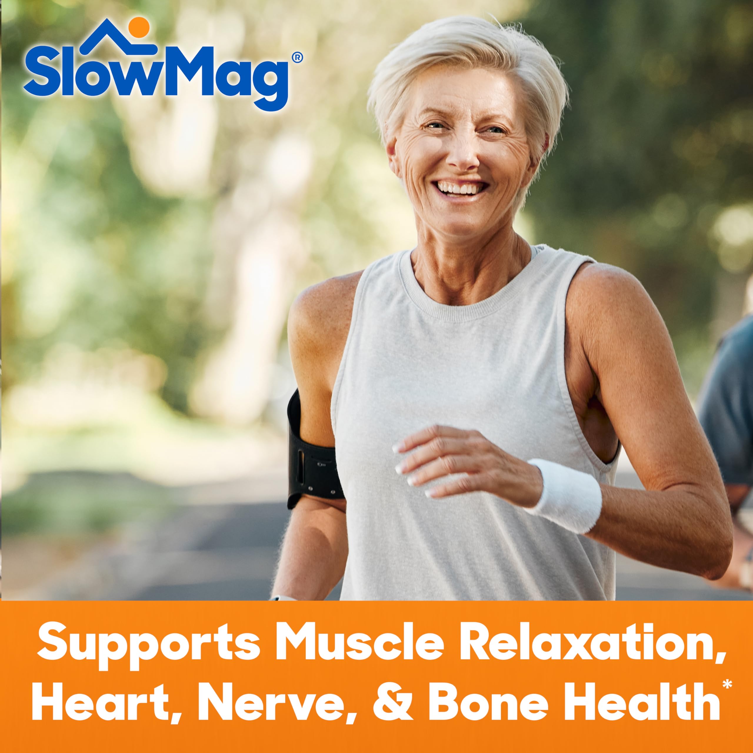 Slow-Mag ingredients label featuring magnesium chloride and calcium